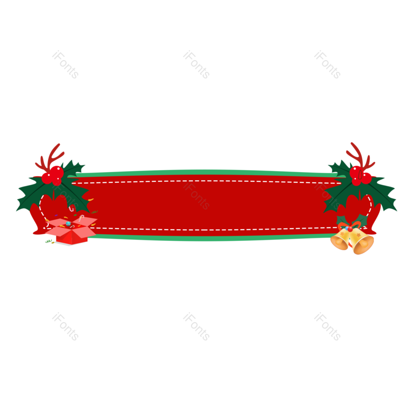 边框图片,标题元素,圣诞PNG,免抠素材